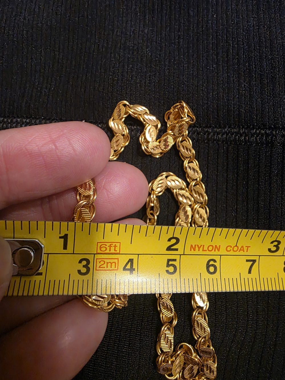 21k Gold Damascus Chain W/ Stamp 21k Not Plated Almost 13grams 16" - Picture 13 of 14